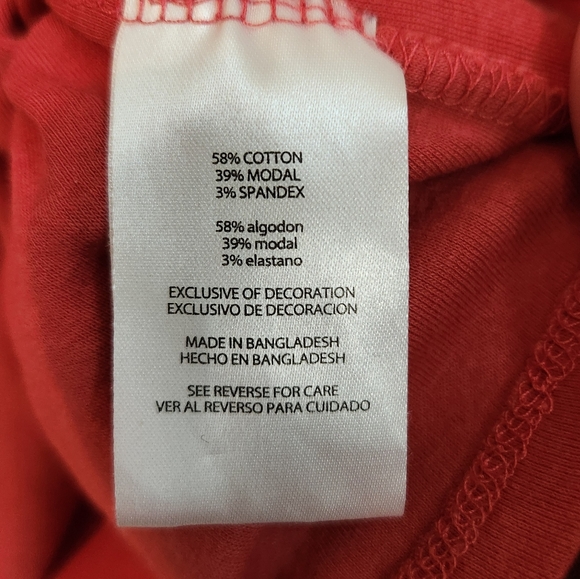 Eddie Bauer Women's V-Neck Long Sleeve Top - Coral Red, Size M - Picture 4 of 5